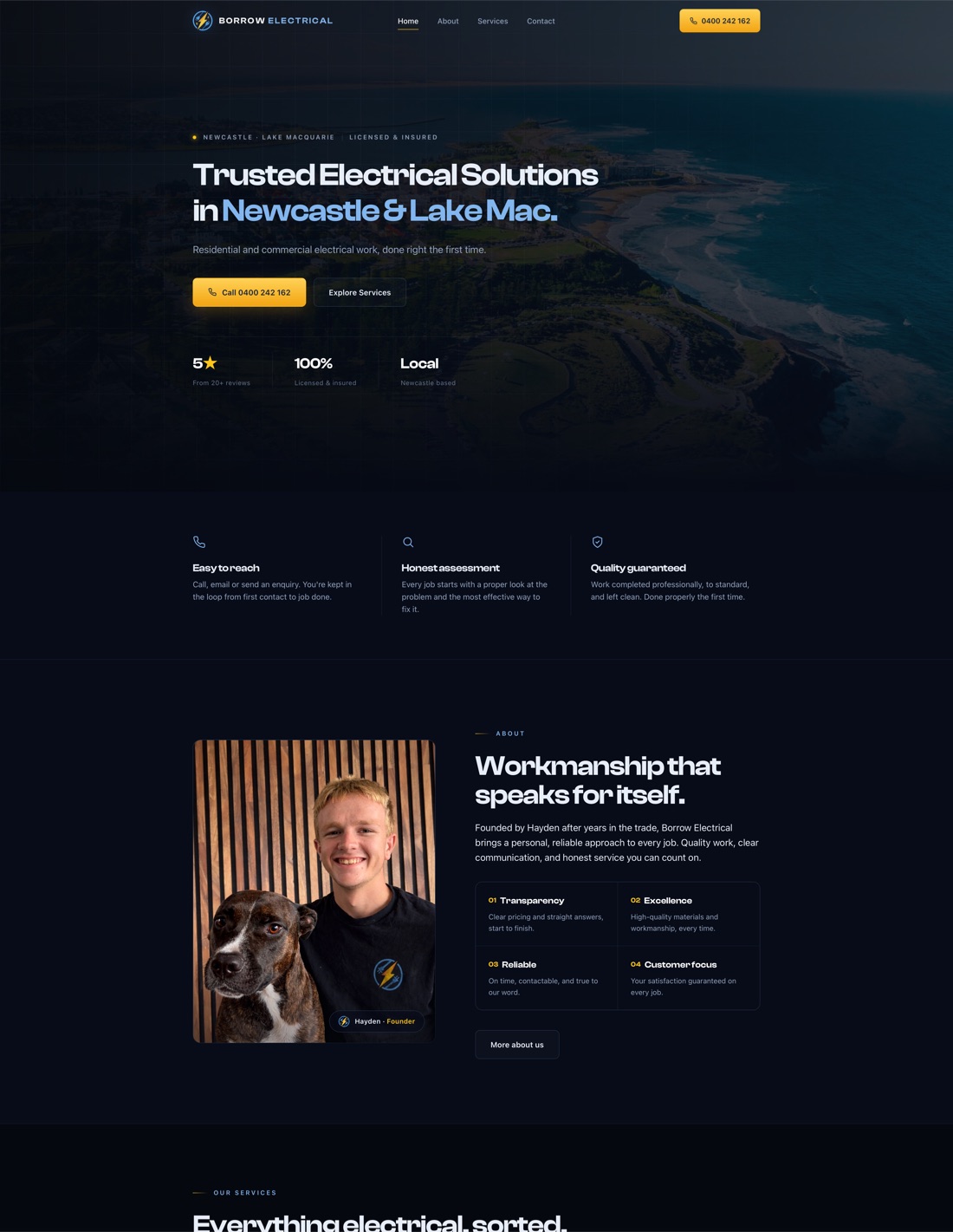 Borrow Electrical website built by NEXTUP