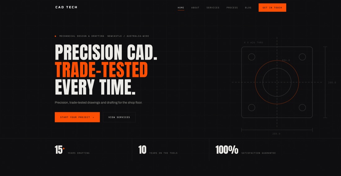 CAD TECH website built by NEXTUP