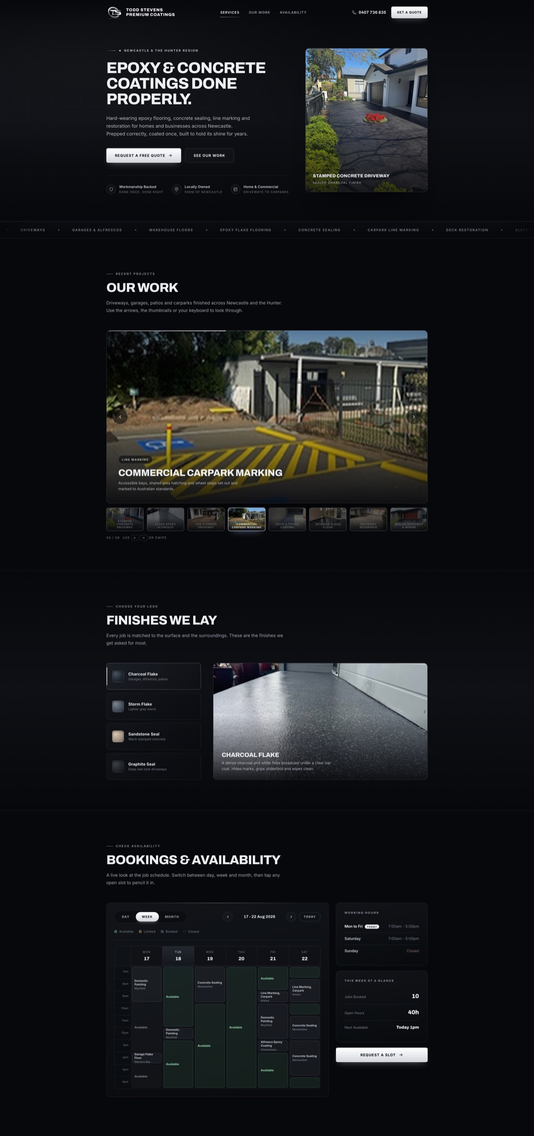 Todd Stevens Premium Coatings website built by NEXTUP